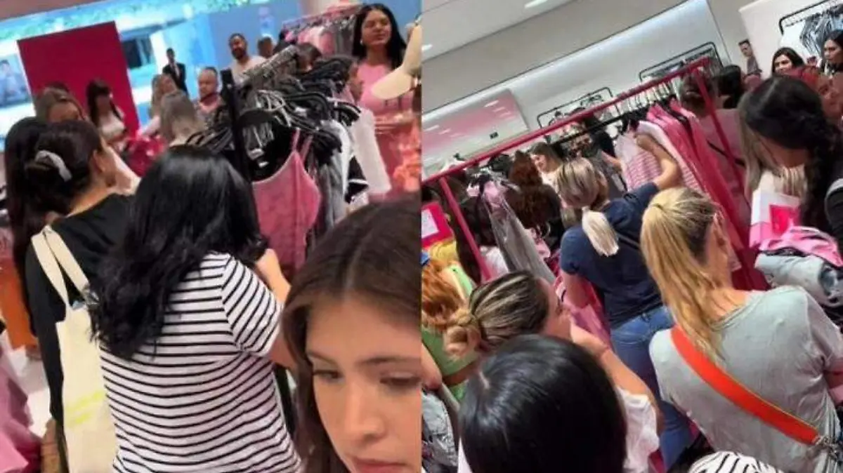 Mujeres acuden a tienda a adquirir prendas de Barbie